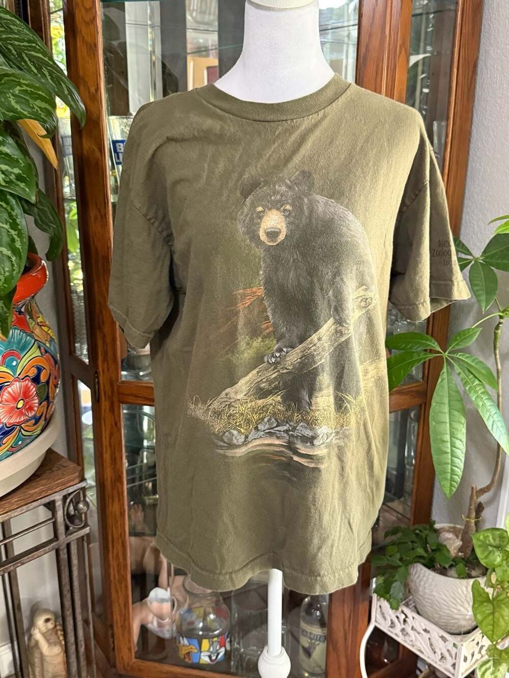 Vintage 1990s Alexandria Zoological Park Black Bear Nature Tee